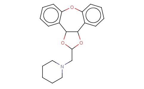 PIPERIDINE, 1-((3A,12B-DIHYDRODIBENZO(B,F)-1,3-DIOXOLO(4,5-D)OXEPIN-2-YL)METHYL)-